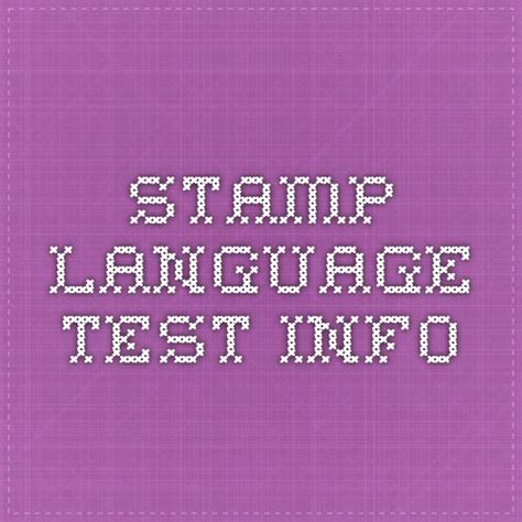 stamp language test